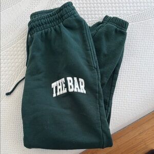 The Bar Green Joggers with Elastic Waistband